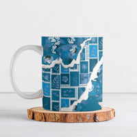 Hawaii Japanese Culture Blue Ceramic Mug Spring Cranes Aloha Pattern LT01 Blue - Polynesian Pride