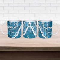 Hawaii Japanese Culture Blue Ceramic Mug Spring Cranes Aloha Pattern LT01 - Polynesian Pride