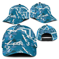 Hawaii Japanese Culture Blue Classic Cap Spring Cranes Aloha Pattern LT01 - Polynesian Pride