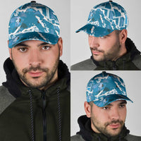Hawaii Japanese Culture Blue Classic Cap Spring Cranes Aloha Pattern LT01 - Polynesian Pride