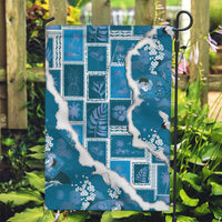 Hawaii Japanese Culture Blue Garden Flag Spring Cranes Aloha Pattern LT01 Garden Flag Blue - Polynesian Pride