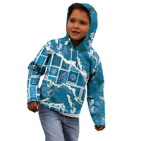 Hawaii Japanese Culture Blue Kid Hoodie Spring Cranes Aloha Pattern LT01 - Polynesian Pride