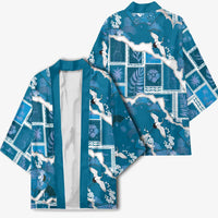 Hawaii Japanese Culture Blue Kimono Spring Cranes Aloha Pattern LT01 - Polynesian Pride