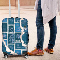 Hawaii Japanese Culture Blue Luggage Cover Spring Cranes Aloha Pattern LT01 Blue - Polynesian Pride