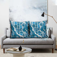 Hawaii Japanese Culture Blue Pillow Cover Spring Cranes Aloha Pattern LT01 - Polynesian Pride