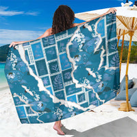 Hawaii Japanese Culture Blue Sarong Spring Cranes Aloha Pattern LT01 One Size 44 x 66 inches Blue - Polynesian Pride