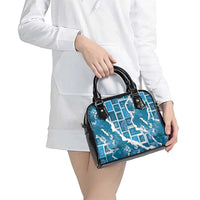 Hawaii Japanese Culture Blue Shoulder Handbag Spring Cranes Aloha Pattern LT01 - Polynesian Pride