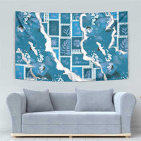 Hawaii Japanese Culture Blue Tapestry Spring Cranes Aloha Pattern LT01 - Polynesian Pride