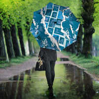 Hawaii Japanese Culture Blue Umbrella Spring Cranes Aloha Pattern LT01 - Polynesian Pride