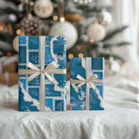Hawaii Japanese Culture Blue Wrapping Paper Spring Cranes Aloha Pattern LT01 - Polynesian Pride