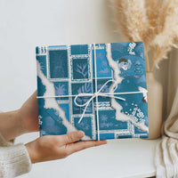 Hawaii Japanese Culture Blue Wrapping Paper Spring Cranes Aloha Pattern LT01 - Polynesian Pride