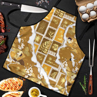 Hawaii Japanese Culture Gold Apron Spring Cranes Aloha Pattern LT01 Gold - Polynesian Pride