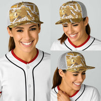 Hawaii Japanese Culture Gold Baseball Net Cap Spring Cranes Aloha Pattern LT01 - Polynesian Pride