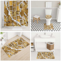 Hawaii Japanese Culture Gold Bathroom Set Spring Cranes Aloha Pattern LT01 - Polynesian Pride