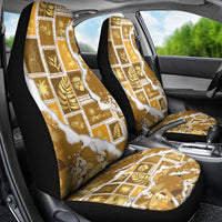 Hawaii Japanese Culture Gold Car Seat Cover Spring Cranes Aloha Pattern LT01 - Polynesian Pride