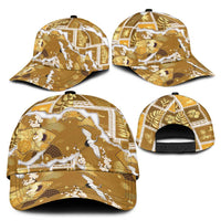 Hawaii Japanese Culture Gold Classic Cap Spring Cranes Aloha Pattern LT01 - Polynesian Pride