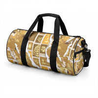 Hawaii Japanese Culture Gold Duffle Bag Spring Cranes Aloha Pattern LT01 - Polynesian Pride