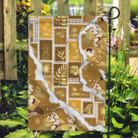Hawaii Japanese Culture Gold Garden Flag Spring Cranes Aloha Pattern LT01 Garden Flag Gold - Polynesian Pride