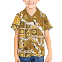 Hawaii Japanese Culture Gold Hawaiian Shirt Spring Cranes Aloha Pattern LT01 - Polynesian Pride