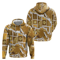 Hawaii Japanese Culture Gold Hoodie Spring Cranes Aloha Pattern LT01 - Polynesian Pride