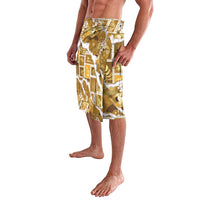 Hawaii Japanese Culture Gold Lavalava Spring Cranes Aloha Pattern LT01 - Polynesian Pride