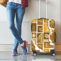 Hawaii Japanese Culture Gold Luggage Cover Spring Cranes Aloha Pattern LT01 - Polynesian Pride