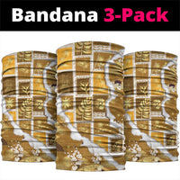 Hawaii Japanese Culture Gold Neck Gaiter Spring Cranes Aloha Pattern LT01 package One Size: 25*50cm Gold - Polynesian Pride
