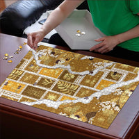 Hawaii Japanese Culture Gold Puzzle Spring Cranes Aloha Pattern LT01 - Polynesian Pride
