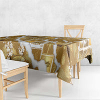 Hawaii Japanese Culture Gold Tablecloth Spring Cranes Aloha Pattern LT01 - Polynesian Pride