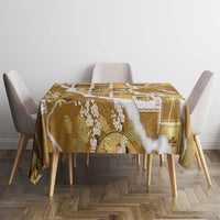 Hawaii Japanese Culture Gold Tablecloth Spring Cranes Aloha Pattern LT01 - Polynesian Pride
