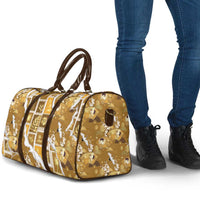Hawaii Japanese Culture Gold Travel Bag Spring Cranes Aloha Pattern LT01 - Polynesian Pride