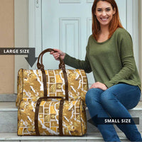 Hawaii Japanese Culture Gold Travel Bag Spring Cranes Aloha Pattern LT01 - Polynesian Pride