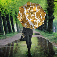 Hawaii Japanese Culture Gold Umbrella Spring Cranes Aloha Pattern LT01 - Polynesian Pride