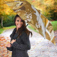 Hawaii Japanese Culture Gold Umbrella Spring Cranes Aloha Pattern LT01 - Polynesian Pride