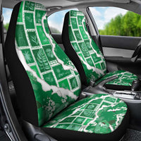 Hawaii Japanese Culture Green Car Seat Cover Spring Cranes Aloha Pattern LT01 - Polynesian Pride
