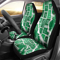Hawaii Japanese Culture Green Car Seat Cover Spring Cranes Aloha Pattern LT01 - Polynesian Pride