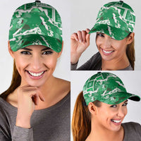 Hawaii Japanese Culture Green Classic Cap Spring Cranes Aloha Pattern LT01 - Polynesian Pride