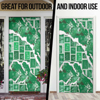 Hawaii Japanese Culture Green Door Cover Spring Cranes Aloha Pattern LT01 - Polynesian Pride