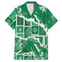 Hawaii Japanese Culture Green Hawaiian Shirt Spring Cranes Aloha Pattern LT01 Green - Polynesian Pride