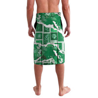 Hawaii Japanese Culture Green Lavalava Spring Cranes Aloha Pattern