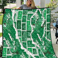 Hawaii Japanese Culture Green Quilt Spring Cranes Aloha Pattern LT01 Green - Polynesian Pride