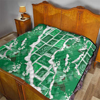 Hawaii Japanese Culture Green Quilt Spring Cranes Aloha Pattern LT01 - Polynesian Pride