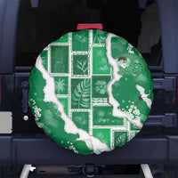 Hawaii Japanese Culture Green Spare Tire Cover Spring Cranes Aloha Pattern LT01 No hole Green - Polynesian Pride