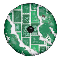 Hawaii Japanese Culture Green Spare Tire Cover Spring Cranes Aloha Pattern LT01 - Polynesian Pride