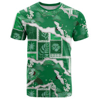 Hawaii Japanese Culture Green T Shirt Spring Cranes Aloha Pattern LT01 Green - Polynesian Pride
