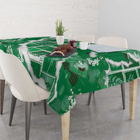 Hawaii Japanese Culture Green Tablecloth Spring Cranes Aloha Pattern LT01 - Polynesian Pride