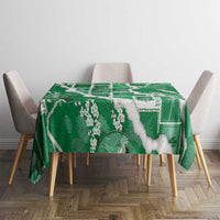 Hawaii Japanese Culture Green Tablecloth Spring Cranes Aloha Pattern LT01 - Polynesian Pride