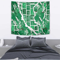 Hawaii Japanese Culture Green Tapestry Spring Cranes Aloha Pattern LT01 - Polynesian Pride