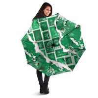Hawaii Japanese Culture Green Umbrella Spring Cranes Aloha Pattern LT01 - Polynesian Pride