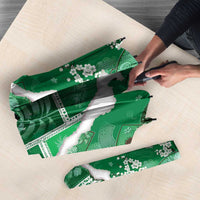 Hawaii Japanese Culture Green Umbrella Spring Cranes Aloha Pattern LT01 - Polynesian Pride